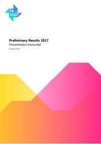 preliminary results 2017 presentation transcript