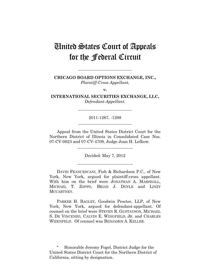 united states court of appeals for the federal circuit