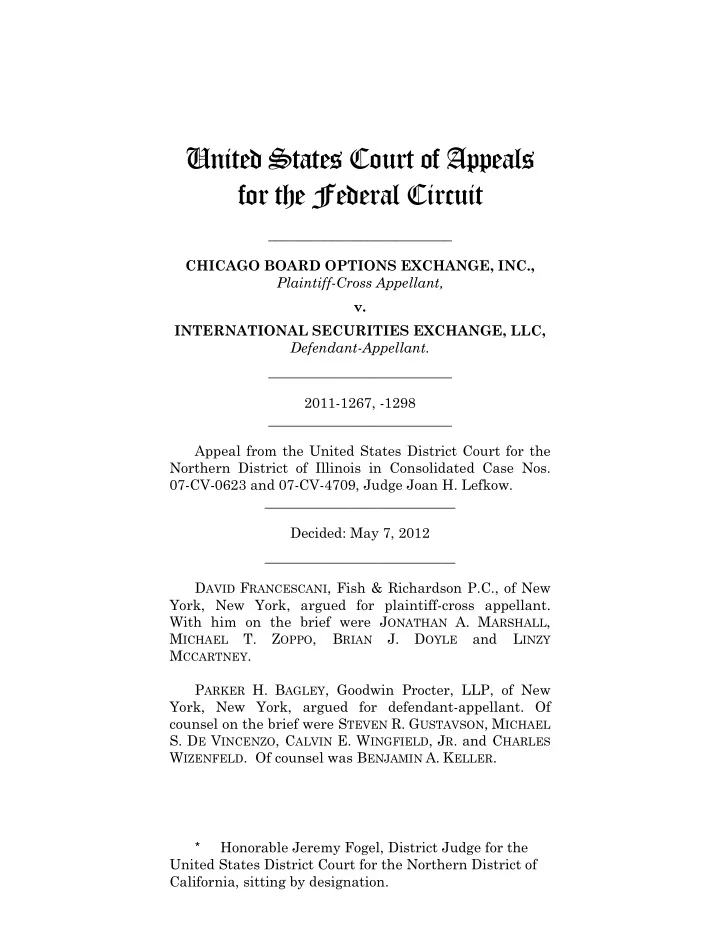 united states court of appeals for the federal circuit