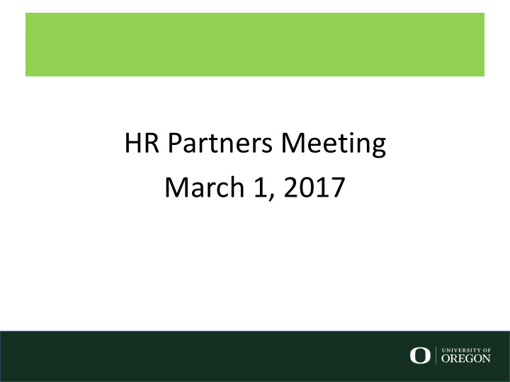 hr partners meeting march 1 2017