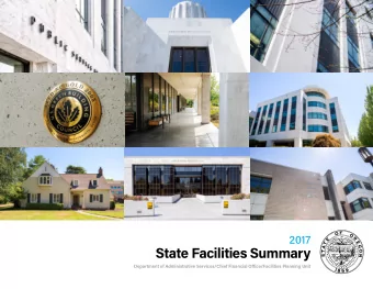 State Facilities Summary  Department of Administrative Services/Chief Financial Ofgice/Facilities