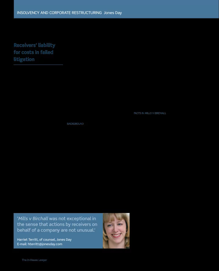 receivers liability
