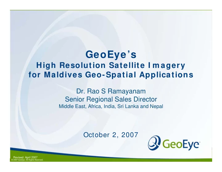 geoeye s
