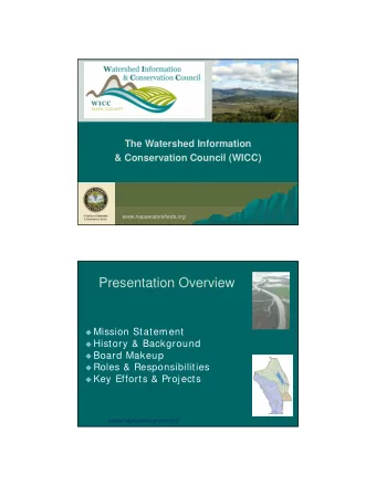 Presentation Overview  Mission Statement  History &amp; Background  Board Makeup  Roles