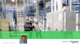 Turn-Up the Volume  Electrical Noise Susceptibility Standards  Rich Spangenberg  Edison EMC