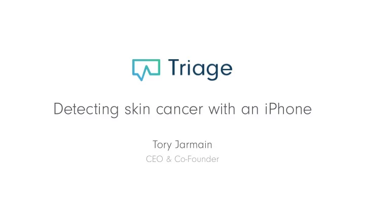 detecting skin cancer with an iphone