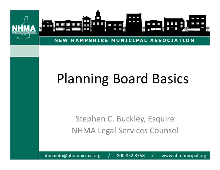 planning board basics