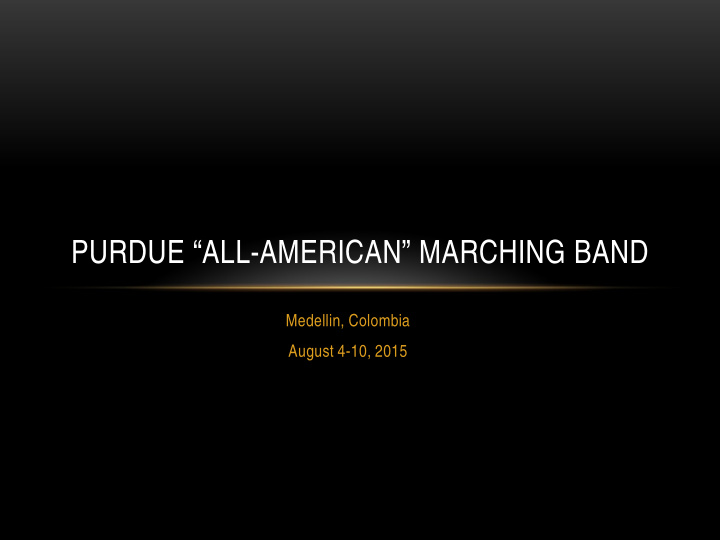 purdue all american marching band