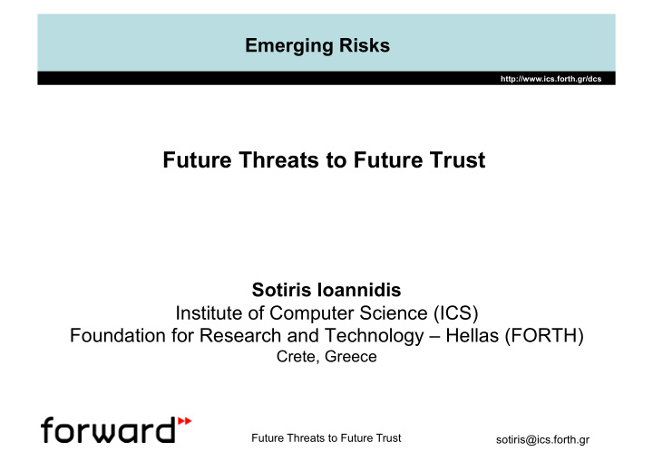 future threats to future trust
