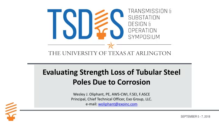evaluating strength loss of tubular steel poles due to