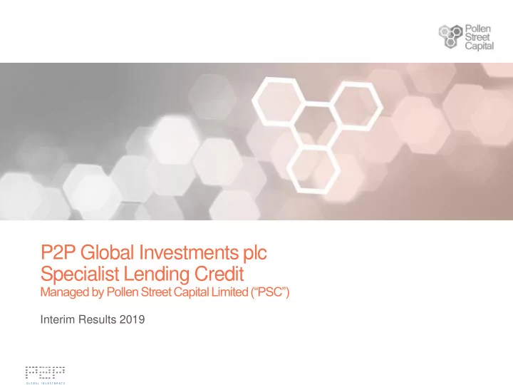 p2p global investments plc specialist lending credit