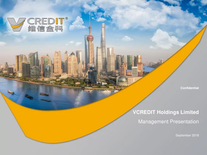vcredit holdings limited management presentation