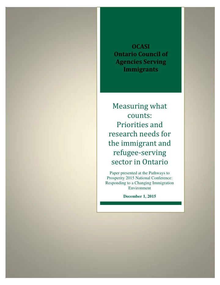 ocasi ontario council of agencies serving immigrants