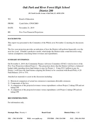 Oak Park and River Forest High School  District 200 201 North Scoville Avenue  Oak Park, IL