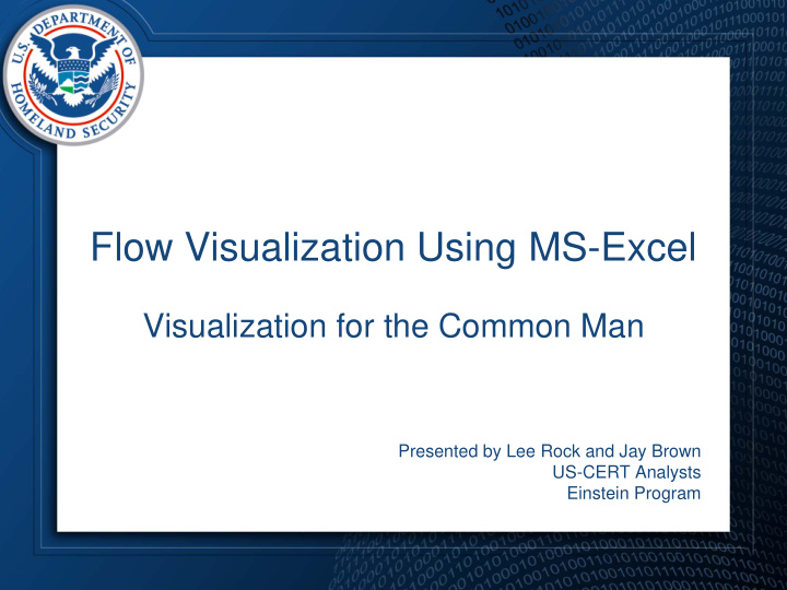 flow visualization using ms excel
