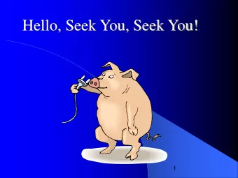 Hello, Seek You, Seek You!  1  Digital Radio And Emergency  Communications  2  Why Digital??