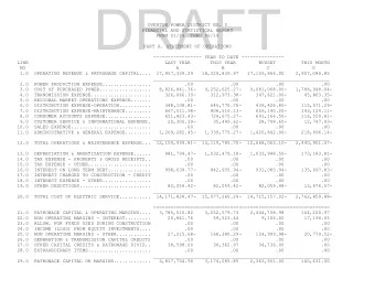 DRAFT  OVERTON POWER DISTRICT NO. 5  FINANCIAL AND STATISTICAL REPORT  FROM 01/19  THRU 06/19  PART