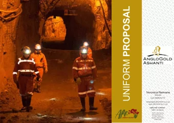 UNIFORM PROPOSAL  CONTENTS  4 UNIFORM  REFLECTIVE TAPE  12  11  10  9  8  6  5  3 UNIFORM