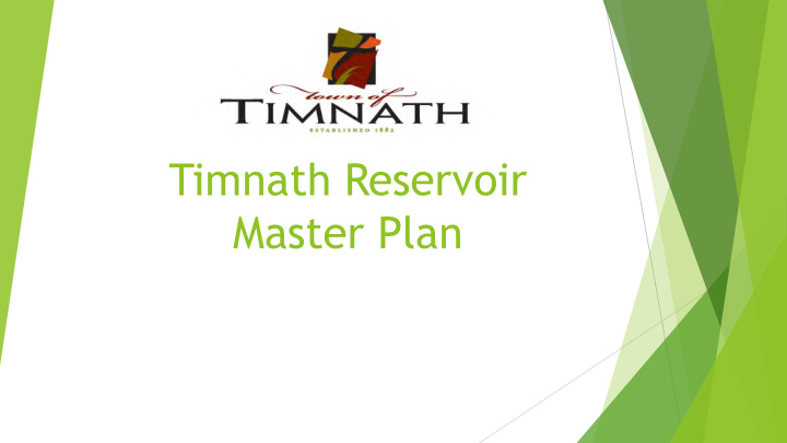 timnath reservoir master plan timnath reservoir master