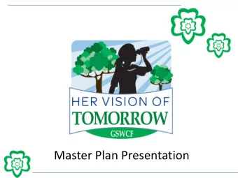 Master Plan Presentation  Camp Dorothy Thomas  Premier center for outdoor education,  adventure