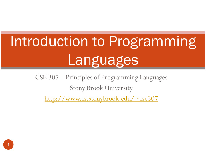 introduction to programming