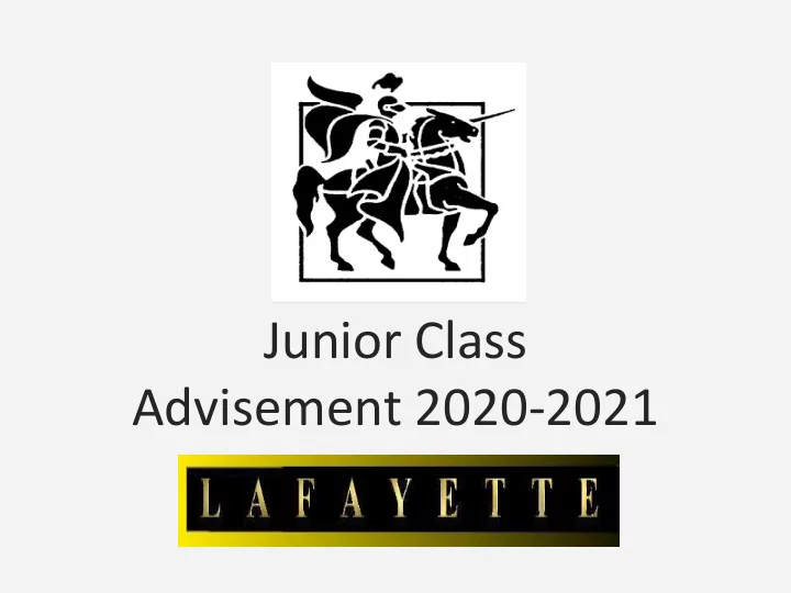 junior class advisement 2020 2021 class of 2021 google