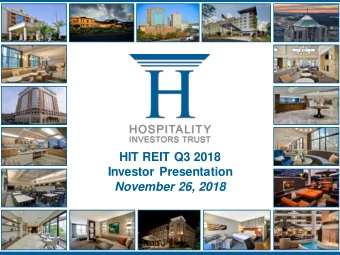 Investor Presentation  November 26, 2018  American Realty Capital Hospitality Trust, Inc.  Risk