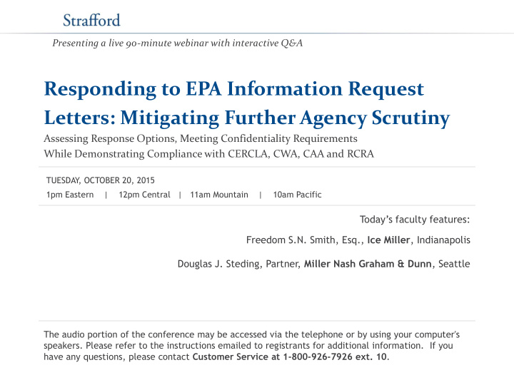 responding to epa information request letters mitigating