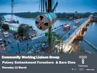 Community Working Liaison Group  Putney Embankment Foreshore  &amp; Barn Elms  Thursday 1  12 M