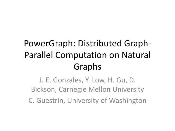 powergraph distributed graph