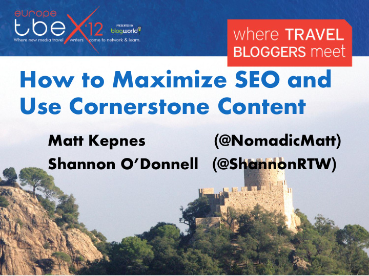 how to maximize seo and use cornerstone content