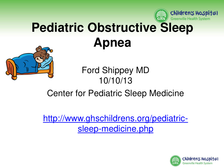 pediatric obstructive sleep