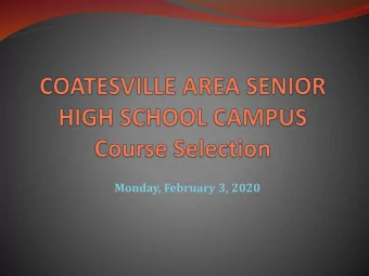 Monday, February 3, 2020  Campus Administration  11-12  BUILDING Ms. Michele Snyder  Principal