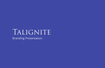 Talignite  Branding Presentation  Branding  Talignite: Branding Presentation  Color Palette &amp;