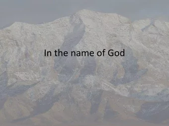 In the name of God  Espilat Mountaineering Club May 2013  MEDICAL PROBLEMS IN HIGH MOUNTAIN