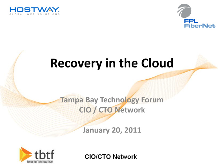 recovery in the cloud