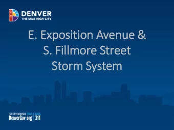 E. Expos  osition  on Aven  enue &amp;  e &amp;  S. Fillmor  ore  e Stree  eet  Storm Sy  System