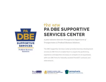 the new  the new  PRORANK ACADEMY  Who is eligible for supportive services?  PENNDBE  PENNDOT