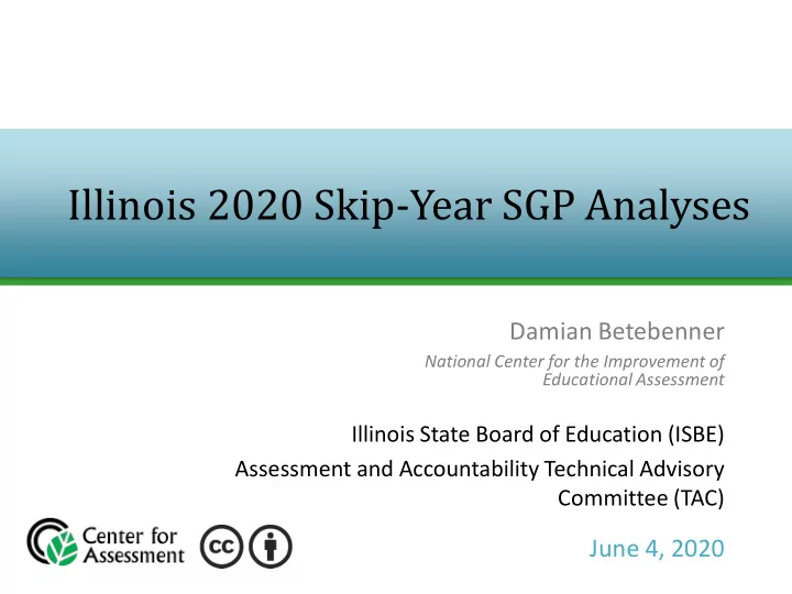 illinois 2020 skip year sgp analyses
