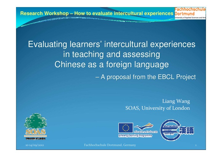 evaluating learners intercultural experiences