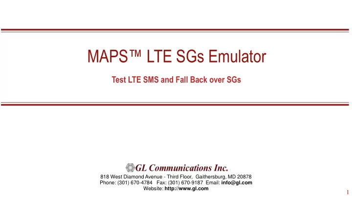 maps lte sgs emulator