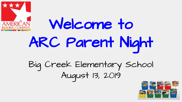 welcome to arc parent night
