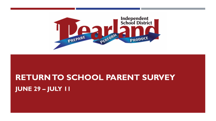 return to school parent survey