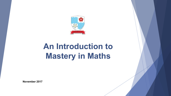 an introduction to mastery in maths