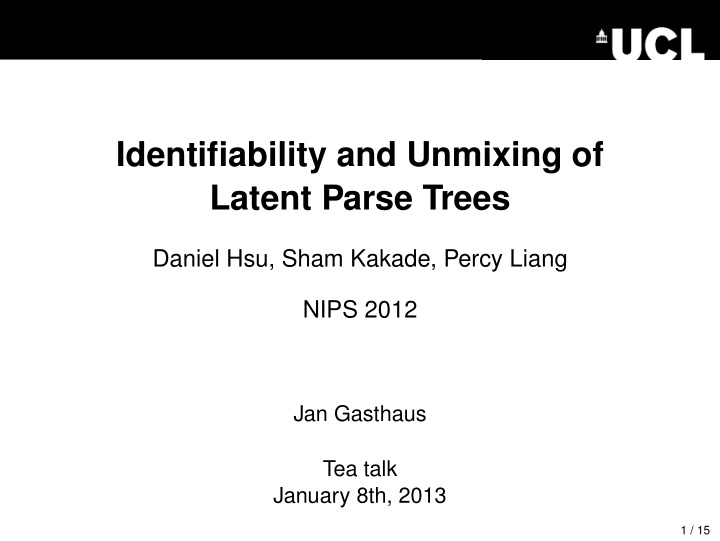 identifiability and unmixing of latent parse trees