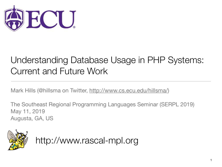 understanding database usage in php systems current and