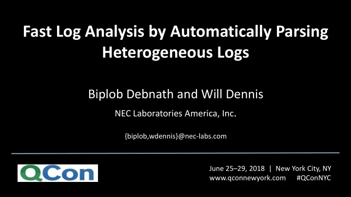heterogeneous logs
