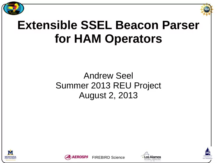 extensible ssel beacon parser for ham operators