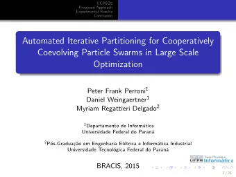 Automated Iterative Partitioning for Cooperatively  Coevolving Particle Swarms in Large Scale