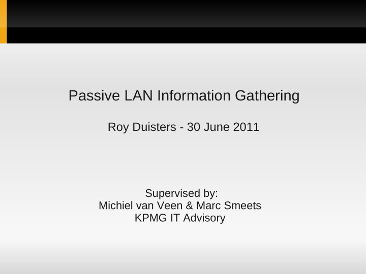 passive lan information gathering